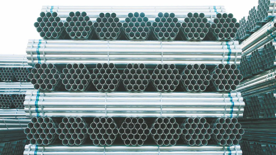 ASTM Hot Dipped Galvanized Tube 15.7mm Thickness For Building Scaffolding